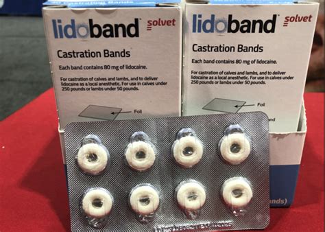 castration bands with lidocaine